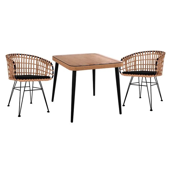 ΣΕΤ 3ΤΜΧ ALLEGRA WICKER ΜΕ ΤΡΑΠΕΖΙ 80X80Χ78Υ ΜΠΕΖ & ΜΑΥΡΟ ΧΡΩΜΑ HM10481 ΣΕΤ 3ΤΜΧ ALLEGRA WICKER ΜΕ ΤΡΑΠΕΖΙ 80X80Χ78Υ ΜΠΕΖ & ΜΑΥΡΟ ΧΡΩΜΑ HM10481 - Image 1
