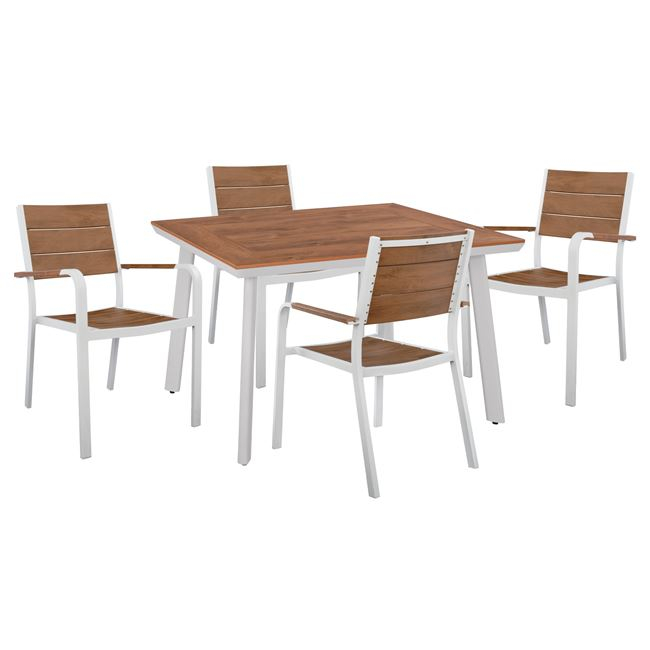 ΣΕΤ 5ΤΜΧ ΤΡΑΠΕΖΙ & ΠΟΛΥΘΡΟΝΕΣ ΑΛΟΥΜΙΝΙΟΥ POLYWOOD ΛΕΥΚΟ ΧΡΩΜΑ HM10459 ΣΕΤ 5ΤΜΧ ΤΡΑΠΕΖΙ & ΠΟΛΥΘΡΟΝΕΣ ΑΛΟΥΜΙΝΙΟΥ POLYWOOD ΛΕΥΚΟ ΧΡΩΜΑ HM10459 - Image 1