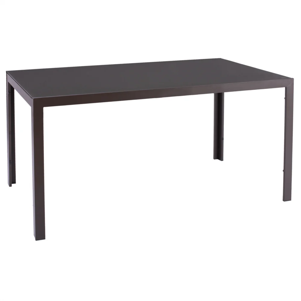 ΤΡΑΠΕΖΙ ΜΕΤΑΛΛΙΚΟ OFER ΟΡΘΟΓΩΝΙΟ ΚΑΦΕ ΜΕ ΓΥΑΛΙ ΚΑΦΕ 150X90Χ75Υεκ. HM5767.02 ΤΡΑΠΕΖΙ ΜΕΤΑΛΛΙΚΟ OFER ΟΡΘΟΓΩΝΙΟ ΚΑΦΕ ΜΕ ΓΥΑΛΙ ΚΑΦΕ 150X90Χ75Υεκ. HM5767.02 - Image 1