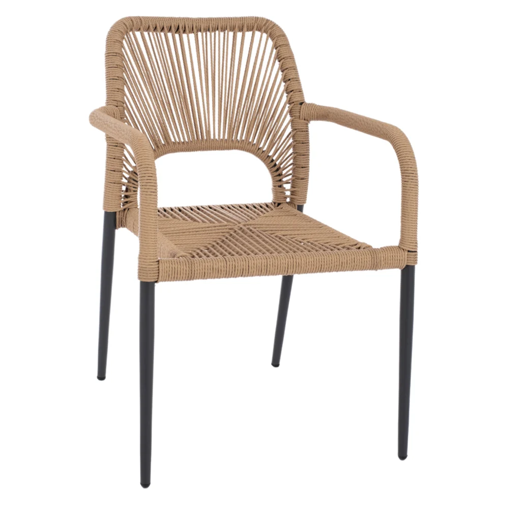 ΠΟΛΥΘΡΟΝΑ ΑΛΟΥΜΙΝΙΟΥ NOJO HM5771.02 ΓΚΡΙ ΜΕ P.E.TWIST RATTAN ΜΠΕΖ 55x63x82Y εκ. ΠΟΛΥΘΡΟΝΑ ΑΛΟΥΜΙΝΙΟΥ NOJO HM5771.02 ΓΚΡΙ ΜΕ P.E.TWIST RATTAN ΜΠΕΖ 55x63x82Y εκ. - Image 1