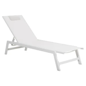 ΞΑΠΛΩΣΤΡΑ ΑΛΟΥΜΙΝΙΟΥ ΜΕ ΜΑΞΙΛΑΡΙ RABIA HM5982.01 ΣΕ ΛΕΥΚΟ 191,5x60x89,5Υεκ.