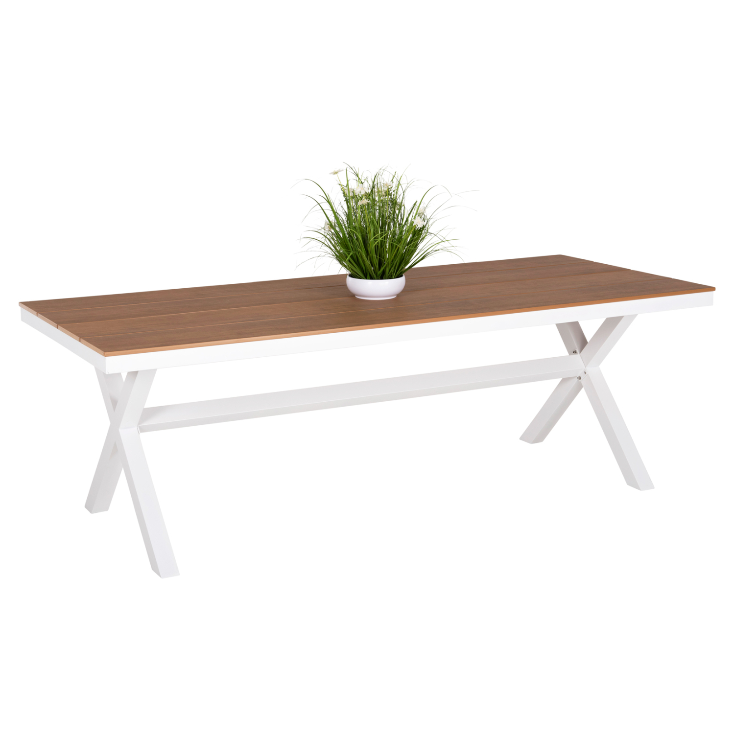 ΤΡΑΠΕΖΙ ΑΛΟΥΜΙΝΙΟΥ ΟΡΘΟΓΩΝΙΟ TAWNEE HM6039.02 ΛΕΥΚΟ-POLYWOOD ΦΥΣΙΚΟ 219 ΤΡΑΠΕΖΙ ΑΛΟΥΜΙΝΙΟΥ ΟΡΘΟΓΩΝΙΟ TAWNEE HM6039.02 ΛΕΥΚΟ-POLYWOOD ΦΥΣΙΚΟ 219,5x89,5x73Υ - Image 1