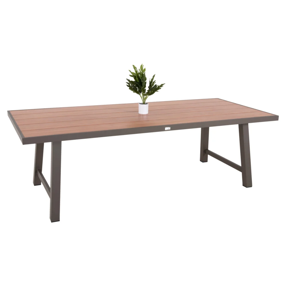 ΤΡΑΠΕΖΙ ΑΛΟΥΜΙΝΙΟΥ GOBAR HM6060.04 ΣΑΜΠΑΝΙ ΜΕ ΕΠΙΦΑΝΕΙΑ ΑΠΟΜΙΜΗΣΗΣ ΞΥΛΟΥ 240Χ105Χ75Υεκ. ΤΡΑΠΕΖΙ ΑΛΟΥΜΙΝΙΟΥ GOBAR HM6060.04 ΣΑΜΠΑΝΙ ΜΕ ΕΠΙΦΑΝΕΙΑ ΑΠΟΜΙΜΗΣΗΣ ΞΥΛΟΥ 240Χ105Χ75Υεκ. - Image 1