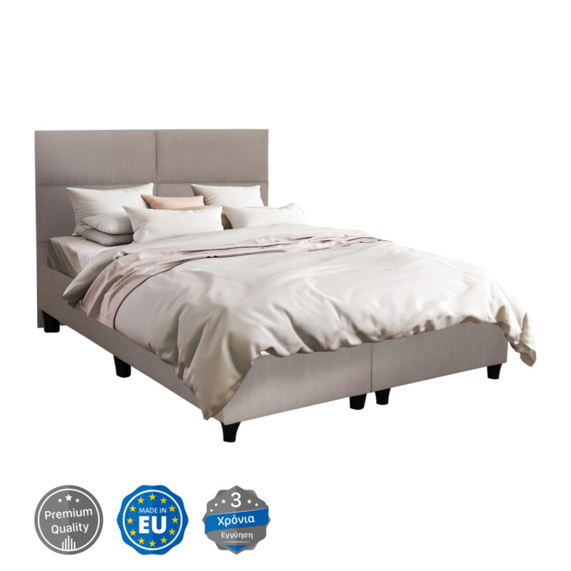 ΚΡΕΒΑΤΙ MILO HM616.32 ΜΠΕΖ ΥΦΑΣΜΑ ΓΙΑ ΣΤΡΩΜΑ 160x200εκ ΚΡΕΒΑΤΙ MILO HM616.32 ΜΠΕΖ ΥΦΑΣΜΑ ΓΙΑ ΣΤΡΩΜΑ 160x200εκ - Image 1