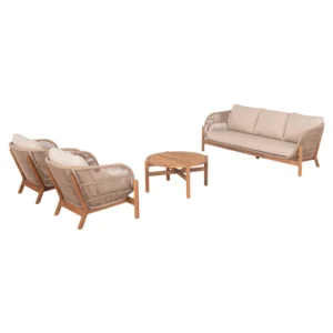 ΣΕΤ ΣΑΛΟΝΙ ΕΞ.ΧΩΡΟΥ 4ΤΜΧ SANJI HM6219 ΞΥΛΟ ΑΚΑΚΙΑΣ-ΑΛΟΥΜΙΝΙΟ-ΣΧΟΙΝΙ