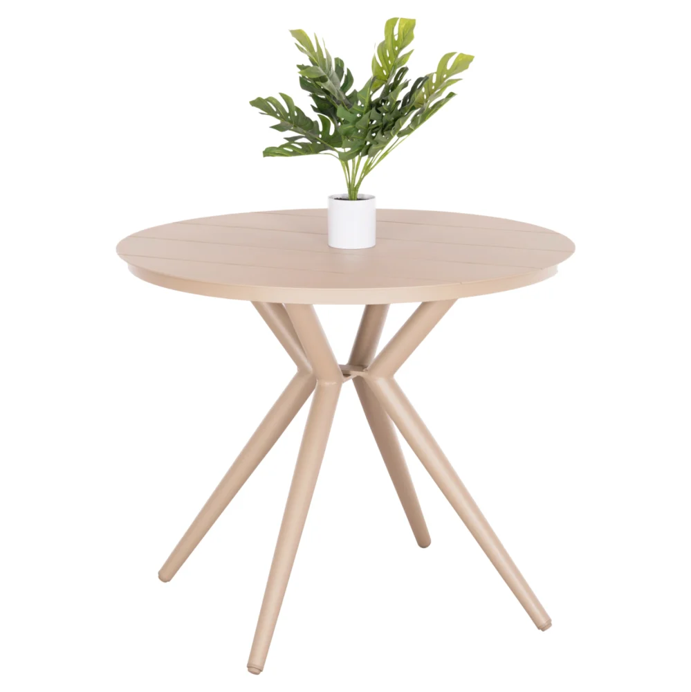 ΤΡΑΠΕΖΙ ΣΤΡΟΓΓΥΛΟ ΑΛΟΥΜΙΝΙΟΥ HIGER HM6289.04 ΚΑΠΟΥΤΣΙΝΟ Φ90x74Yεκ. ΤΡΑΠΕΖΙ ΣΤΡΟΓΓΥΛΟ ΑΛΟΥΜΙΝΙΟΥ HIGER HM6289.04 ΚΑΠΟΥΤΣΙΝΟ Φ90x74Yεκ. - Image 1