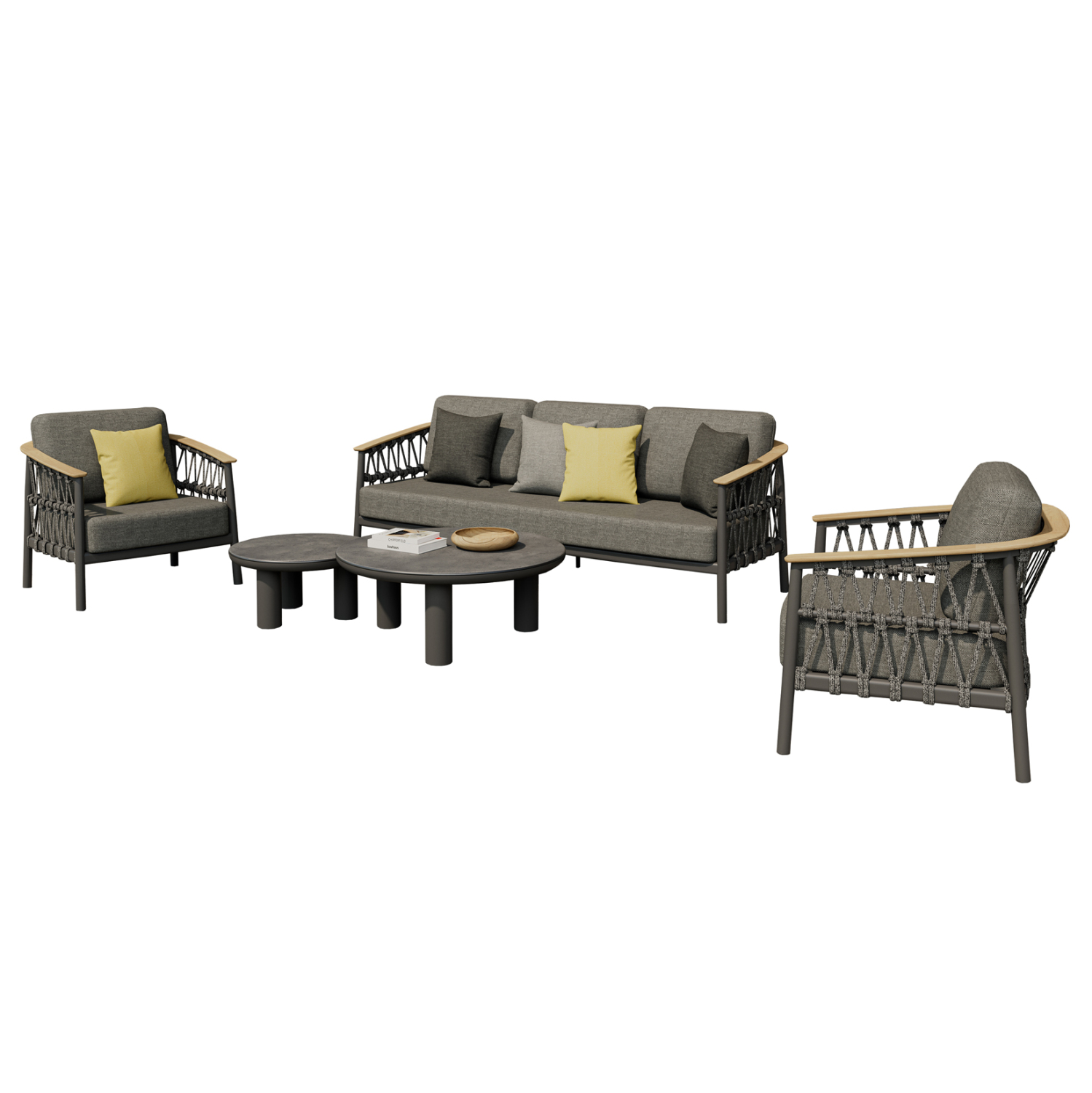 ΣΕΤ ΣΑΛΟΝΙ 5ΤΜΧ STREAM HM6426.01 ΑΝΘΡΑΚΙ ΑΛΟΥΜΙΝΙΟ-STRAP ΣΧΟΙΝΙ-OLEFIN ΣΕΤ ΣΑΛΟΝΙ 5ΤΜΧ STREAM HM6426.01 ΑΝΘΡΑΚΙ ΑΛΟΥΜΙΝΙΟ-STRAP ΣΧΟΙΝΙ-OLEFIN - Image 1