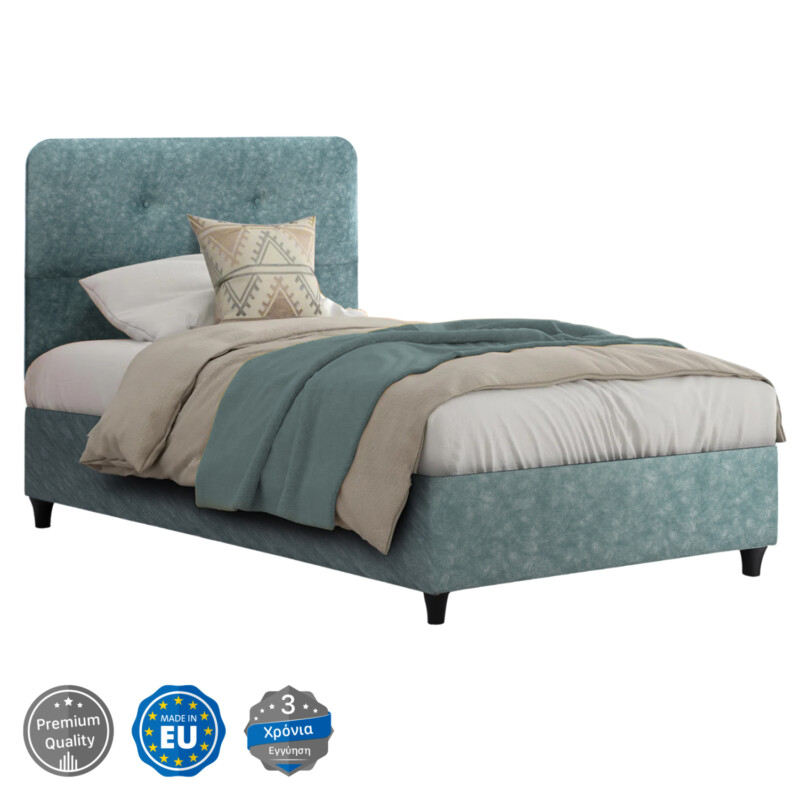 ΚΡΕΒΑΤΙ DOLORES ΑΠΟ ΥΦΑΣΜΑ LIGHT GREEN HM649.27 ΓΙΑ ΣΤΡΩΜΑ 90x200 εκ. ΚΡΕΒΑΤΙ DOLORES ΑΠΟ ΥΦΑΣΜΑ LIGHT GREEN HM649.27 ΓΙΑ ΣΤΡΩΜΑ 90x200 εκ. - Image 1