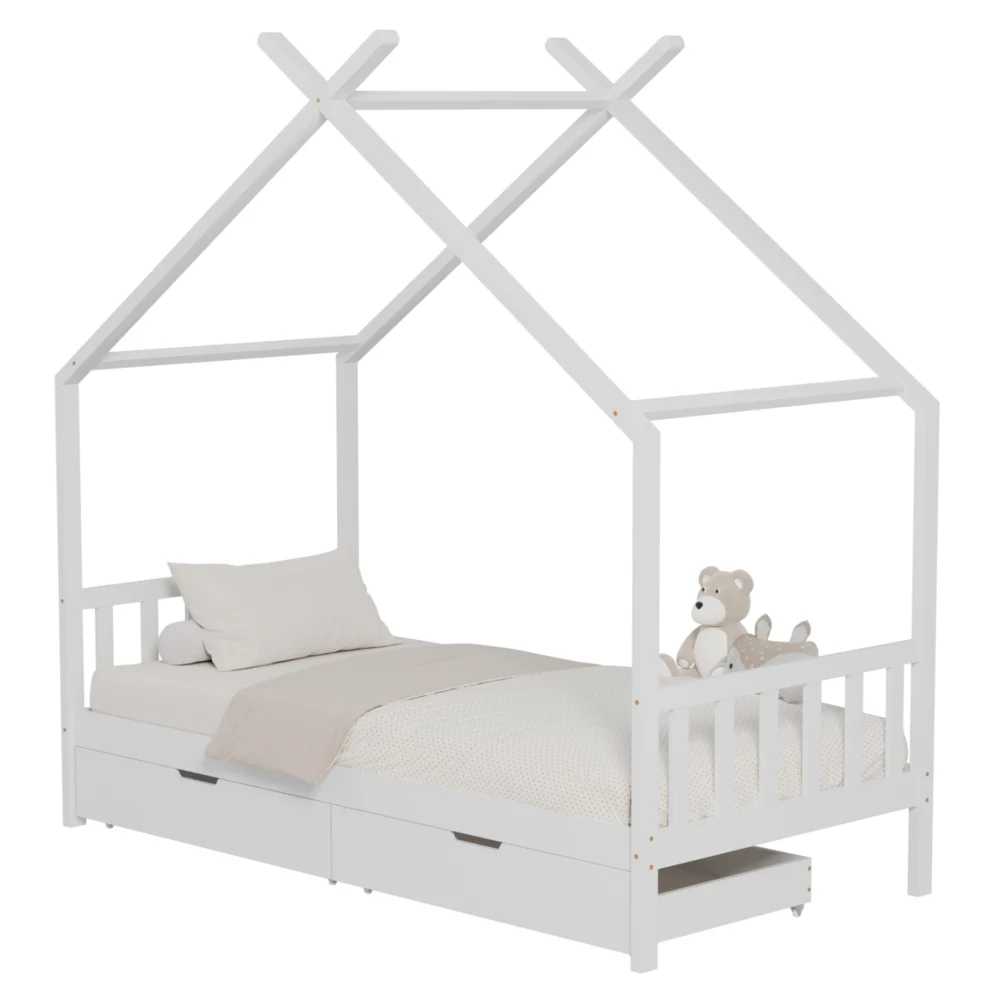 ΚΡΕΒΑΤΙ ΠΑΙΔΙΚΟ KLARICE HM680.03 τ.MONTESSORI-2 ΣΥΡΤΑΡΙΑ-ΞΥΛΟ ΠΕΥΚΟΥ ΛΕΥΚΟ-190x90εκ ΚΡΕΒΑΤΙ ΠΑΙΔΙΚΟ KLARICE HM680.03 τ.MONTESSORI-2 ΣΥΡΤΑΡΙΑ-ΞΥΛΟ ΠΕΥΚΟΥ ΛΕΥΚΟ-190x90εκ - Image 1