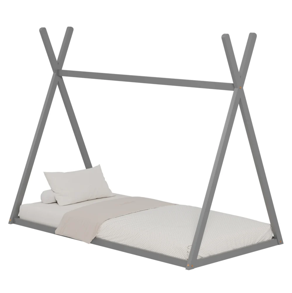 ΚΡΕΒΑΤΙ ΠΑΙΔΙΚΟ MUNK HM681.05 τ.MONTESSORI ΜΑΣΙΦ ΞΥΛΟ ΠΕΥΚΟΥ ΓΚΡΙ- 190x90εκ ΚΡΕΒΑΤΙ ΠΑΙΔΙΚΟ MUNK HM681.05 τ.MONTESSORI ΜΑΣΙΦ ΞΥΛΟ ΠΕΥΚΟΥ ΓΚΡΙ- 190x90εκ - Image 1