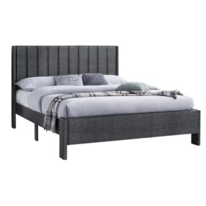 ΚΡΕΒΑΤΙ ΔΙΠΛΟ KREDEN HM686.01 ΓΚΡΙ ΥΦΑΣΜΑ ΓΙΑ ΣΤΡΩΜΑ 160Χ200εκ.