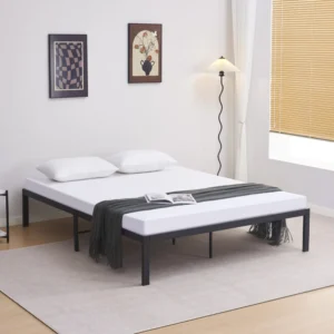 ΚΡΕΒΑΤΙ-ΥΠΟΣΤΡΩΜΑ ΔΙΠΛΟ RANTO HM696.01 ΜΕΤΑΛΛΙΚΟ ΜΑΥΡΟ ΓΙΑ ΣΤΡΩΜΑ 200x160εκ