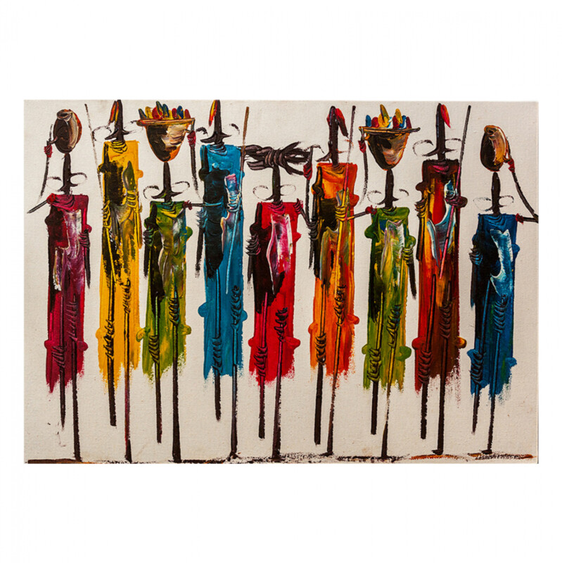 ΠΙΝΑΚΑΣ ΚΑΜΒΑΣ COLORFUL AFRICAN ART HM7197.02 100X3X70 εκ. ΠΙΝΑΚΑΣ ΚΑΜΒΑΣ COLORFUL AFRICAN ART HM7197.02 100X3X70 εκ. - Image 1