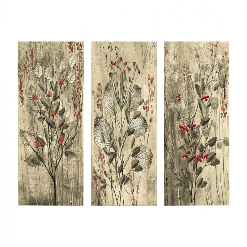 ΠΙΝΑΚΑΣ ΤΡΙΠΤΥΧΟ MDF RED FLOWERS AND BERRIES HM7204.01 60x50x0 ΠΙΝΑΚΑΣ ΤΡΙΠΤΥΧΟ MDF RED FLOWERS AND BERRIES HM7204.01 60x50x0,3 εκ. - Image 1