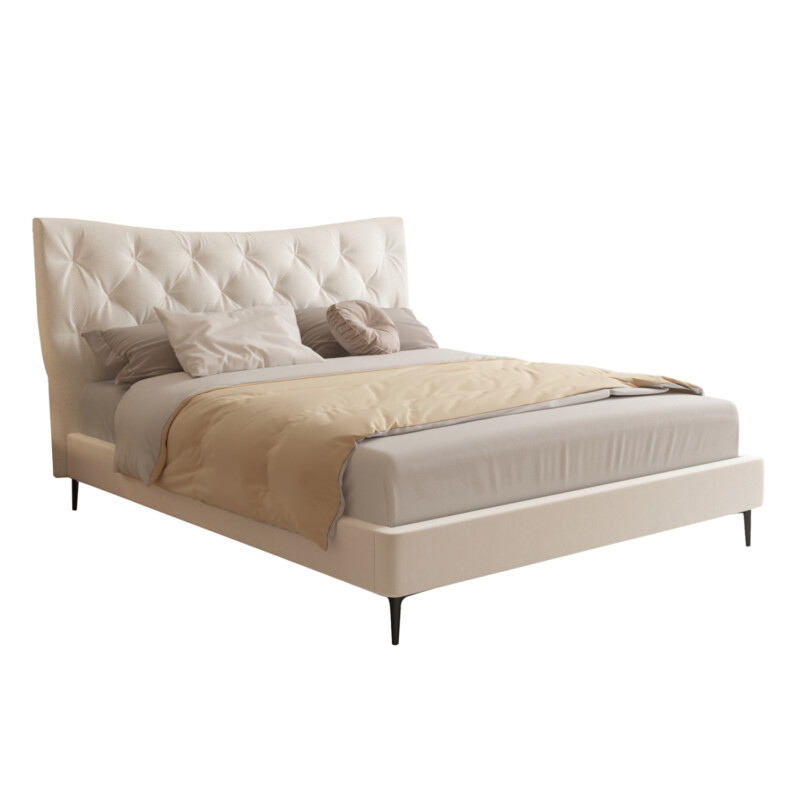 ΚΡΕΒΑΤΙ ΔΙΠΛΟ JILL HM737.03 ΥΦΑΣΜΑ ΣΕ ΜΠΕΖ--ΓΙΑ ΣΤΡΩΜΑ 160x200εκ. ΚΡΕΒΑΤΙ ΔΙΠΛΟ JILL HM737.03 ΥΦΑΣΜΑ ΣΕ ΜΠΕΖ--ΓΙΑ ΣΤΡΩΜΑ 160x200εκ. - Image 1