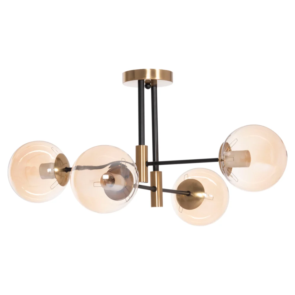 ΦΩΤΙΣΤΙΚΟ ΟΡΟΦΗΣ DREMP HM7409.11 ΤΕΤΡΑΦΩΤΟ ΜΑΥΡΟ-ΧΡΥΣΟ 68x68x36Υεκ. ΦΩΤΙΣΤΙΚΟ ΟΡΟΦΗΣ DREMP HM7409.11 ΤΕΤΡΑΦΩΤΟ ΜΑΥΡΟ-ΧΡΥΣΟ 68x68x36Υεκ. - Image 1