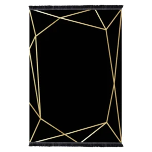 ΧΑΛΙ ΣΑΛΟΝΙΟΥ ΜΕ ΚΡΟΣΙΑ JOSIANE ΜΑΥΡΟ HM7676.30 80X150εκ.