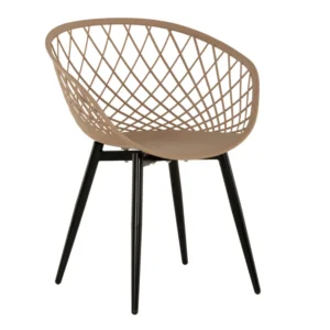 Σετ 4 τεμαχίων - ΠΟΛΥΘΡΟΝΑ ΠΟΛΥΠΡΟΠΥΛΕΝΙΟΥ ΚΑΠΟΥΤΣΙΝΟ-ΜΑΥΡΑ ΜΕΤΑΛΛΙΚΑ ΠΟΔΙΑ ARIADNE HM8001.23 63x56x80Υεκ.