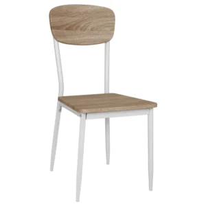 Σετ 4 τεμαχίων - ΚΑΡΕΚΛΑ ΤΡΑΠΕΖΑΡΙΑΣ PAGET HM8373.02 SONAMA--ΛΕΥΚΑ ΜΕΤΑΛΛΙΚΑ ΠΟΔΙΑ 40x49x87,5Υεκ.