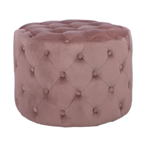 ΣΚΑΜΠΟ KASSIE  ΣΑΠΙΟ ΜΗΛΟ ΒΕΛΟΥΔΟ ΤΥΠΟΥ CHESTERFIELD HM8406.02 Φ60x43Υ εκ.