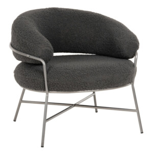 ΠΟΛΥΘΡΟΝΑ TRUDI HM8639.21 ΑΠΟ ΜΠΟΥΚΛΕ ΓΚΡΙ ΜΕ ΑΣΗΜΙ ΜΕΤΑΛΛΙΚΟ ΣΚΕΛΕΤΟ 84x79x76Υ εκ.