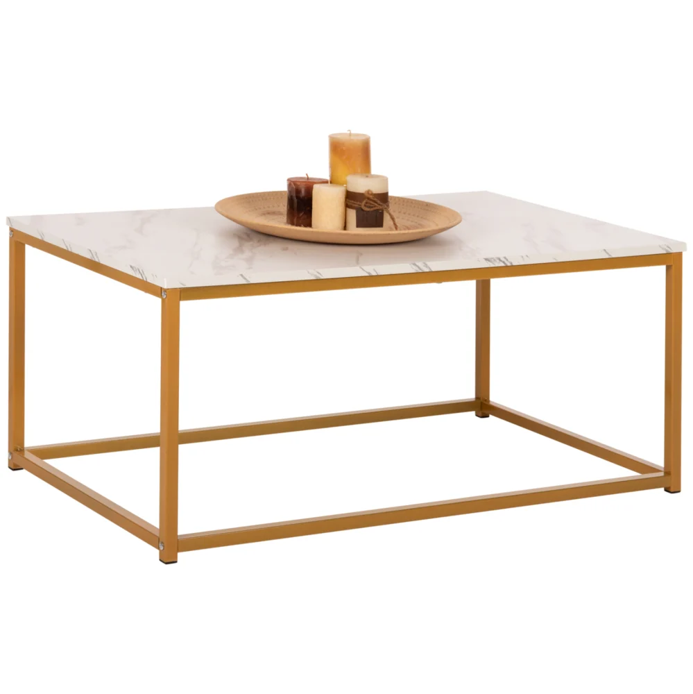 ΤΡΑΠΕΖΙ ΣΑΛΟΝΙΟΥ SAFFRON HM8975.11 ΜΕΛΑΜΙΝΗ ΛΕΥΚΟ ΜΑΡΜΑΡΟ-ΧΡΥΣΗ ΒΑΣΗ 95Χ55Χ43 ΤΡΑΠΕΖΙ ΣΑΛΟΝΙΟΥ SAFFRON HM8975.11 ΜΕΛΑΜΙΝΗ ΛΕΥΚΟ ΜΑΡΜΑΡΟ-ΧΡΥΣΗ ΒΑΣΗ 95Χ55Χ43,5Yεκ. - Image 1