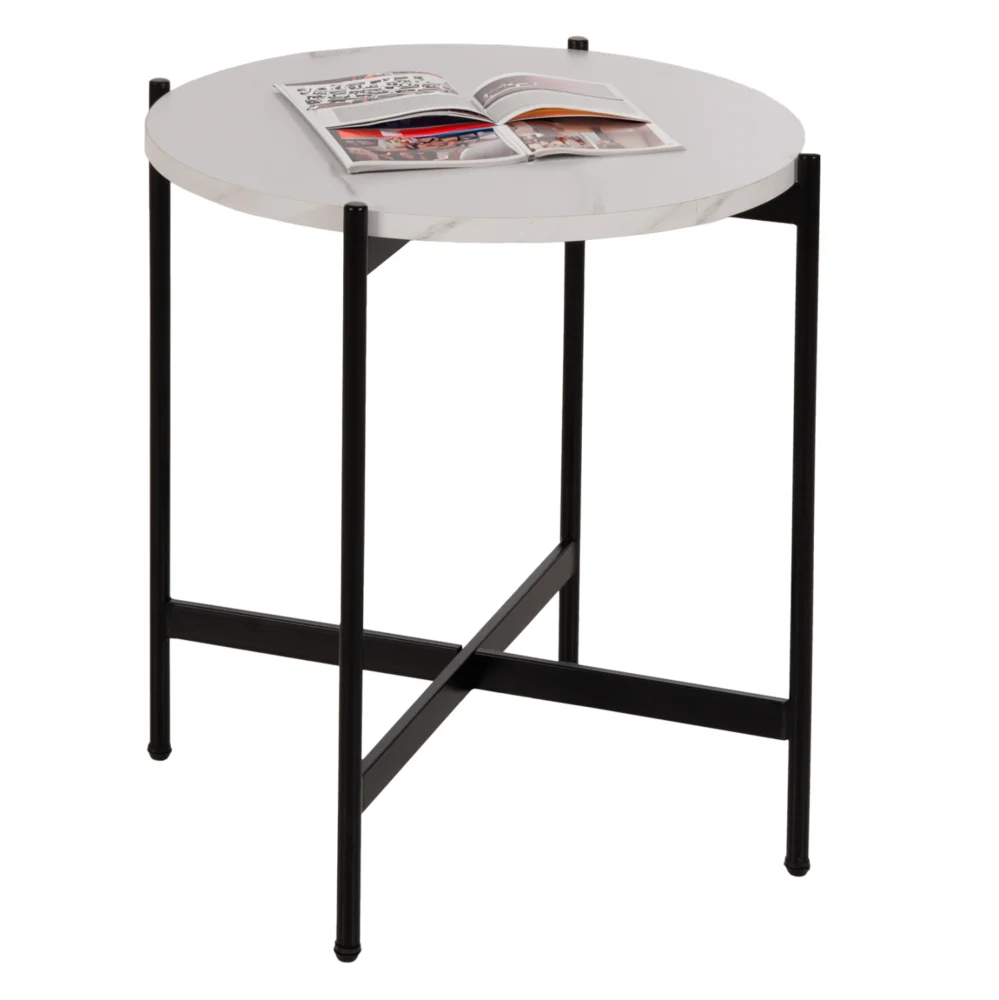 ΒΟΗΘΗΤΙΚΟ ΤΡΑΠΕΖΙ HM9589.05 MDF ΛΕΥΚΟ ΜΑΡΜΑΡΟ-ΜΑΥΡΗ ΜΕΤΑΛΛΙΚΗ ΒΑΣΗ Φ50x55Υεκ. ΒΟΗΘΗΤΙΚΟ ΤΡΑΠΕΖΙ HM9589.05 MDF ΛΕΥΚΟ ΜΑΡΜΑΡΟ-ΜΑΥΡΗ ΜΕΤΑΛΛΙΚΗ ΒΑΣΗ Φ50x55Υεκ. - Image 1