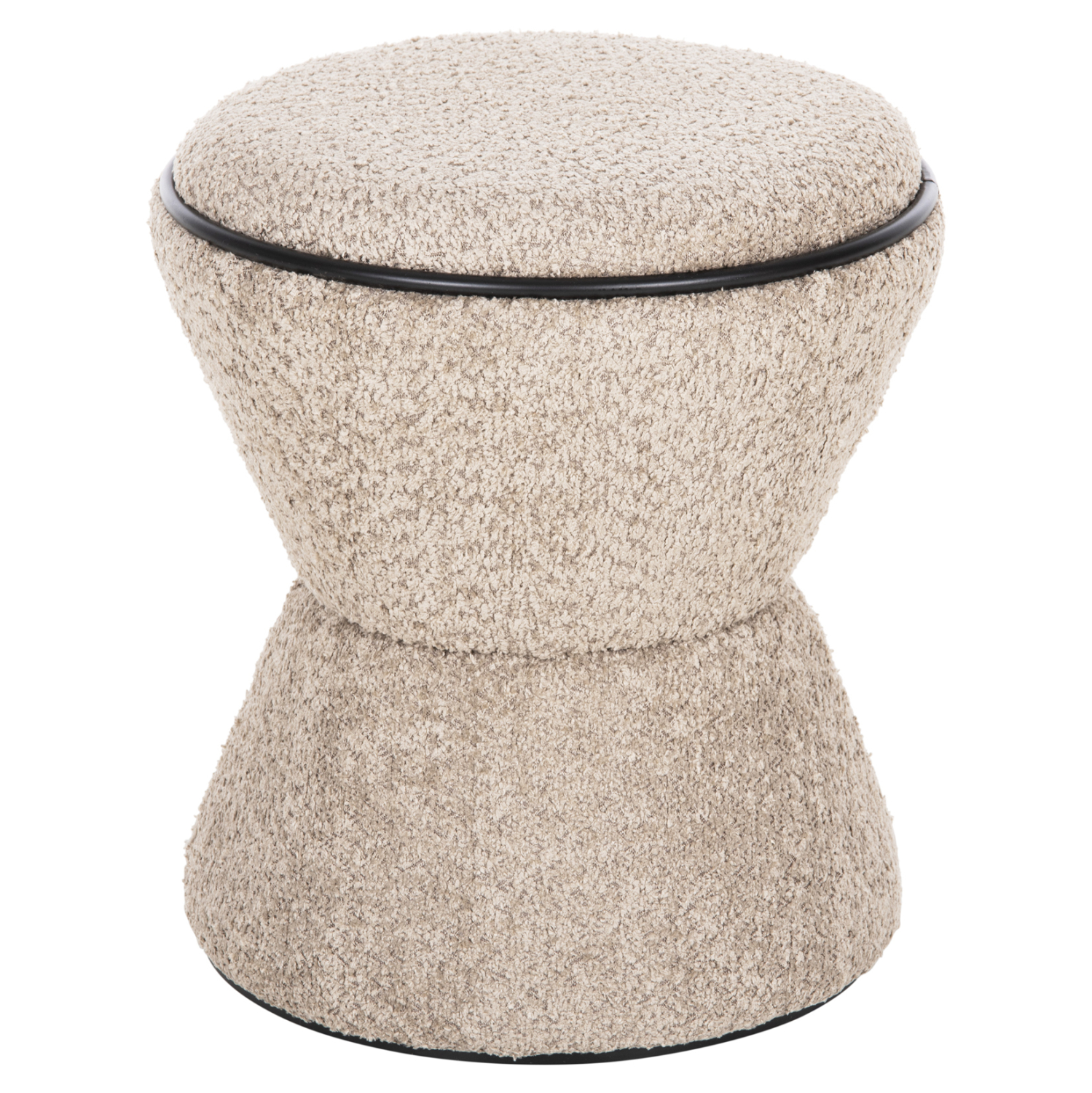 ΣΚΑΜΠΟ ΣΤΡΟΓΓΥΛΟ LINNER HM9604.08 ΜΠΟΥΚΛΕ ΥΦΑΣΜΑ ΜΠΕΖ-ΜΑΥΡΗ ΛΕΠΤΟΜΕΡΕΙΑ Φ38x44 εκ. ΣΚΑΜΠΟ ΣΤΡΟΓΓΥΛΟ LINNER HM9604.08 ΜΠΟΥΚΛΕ ΥΦΑΣΜΑ ΜΠΕΖ-ΜΑΥΡΗ ΛΕΠΤΟΜΕΡΕΙΑ Φ38x44 εκ. - Image 1