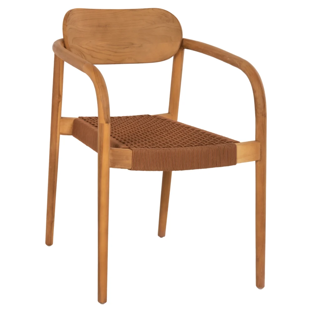 ΠΟΛΥΘΡΟΝΑ OSLO HM9636.01 ΞΥΛΟ TEAK ΦΥΣΙΚΟ & ΚΑΦΕ ΣΧΟΙΝΙ 55x54x80Y εκ. ΠΟΛΥΘΡΟΝΑ OSLO HM9636.01 ΞΥΛΟ TEAK ΦΥΣΙΚΟ & ΚΑΦΕ ΣΧΟΙΝΙ 55x54x80Y εκ. - Image 1