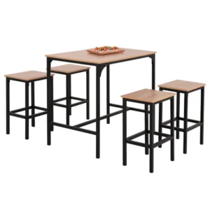 ΣΕΤ ΤΡΑΠΕΖΑΡΙΑ ΜΠΑΡ 5ΤΜΧ BOXY HM9882.01 ΜΑΥΡΟ ΜΕΤΑΛΛΟ-ΜΕΛΑΜΙΝΗ ΣΕ SONAMA