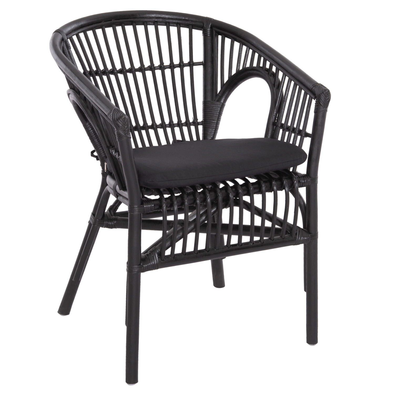 ΠΟΛΥΘΡΟΝΑ DAMPAR HM9929.03 RATTAN & ΜΑΞΙΛΑΡΙ ΣΕ ΜΑΥΡΟ 58x63x79Υεκ. ΠΟΛΥΘΡΟΝΑ DAMPAR HM9929.03 RATTAN & ΜΑΞΙΛΑΡΙ ΣΕ ΜΑΥΡΟ 58x63x79Υεκ. - Image 1