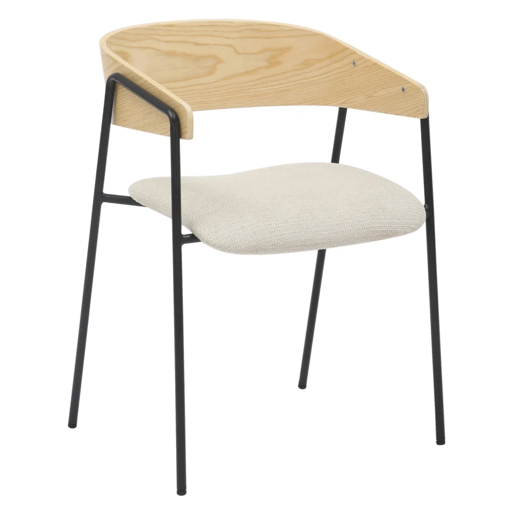 ΚΑΡΕΚΛΑ ΤΡΑΠΕΖΑΡΙΑΣ KORIN HM9975.01 ΜΕΤΑΛΛΟ-ΥΦΑΣΜΑ ΜΠΕΖ-ΞΥΛΟ 54x51x72 Σετ 2 τεμαχίων - ΚΑΡΕΚΛΑ ΤΡΑΠΕΖΑΡΙΑΣ KORIN HM9975.01 ΜΕΤΑΛΛΟ-ΥΦΑΣΜΑ ΜΠΕΖ-ΞΥΛΟ 54x51x72,5Υεκ - Image 1