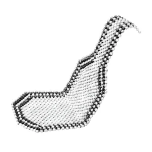 ΠΛΑΤΟΚΑΘΙΣΜΑ ΜΕ ΞΥΛΙΝΕΣ ΜΠΙΛΙΕΣ (ΛΕΥΚΟ/ΜΑΥΡΕΣ ΛΕΠΤΟΜΕΡΕΙΕΣ - 128 Χ 38 cm) - 1 ΤΕΜ. 01124