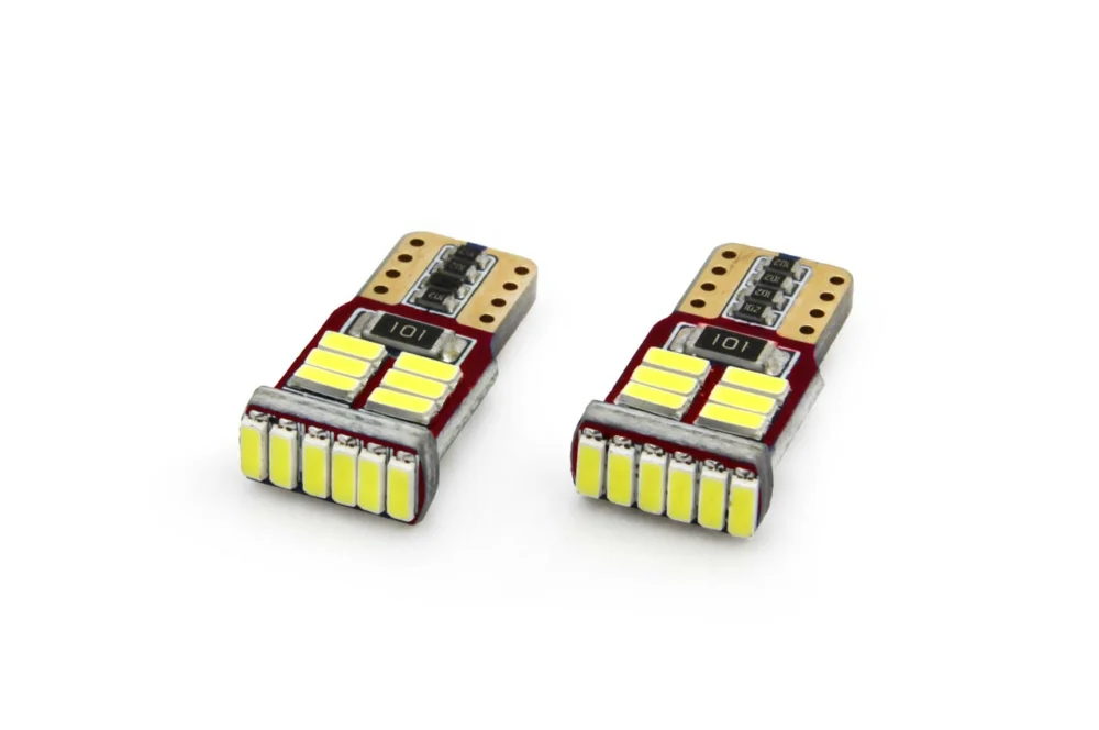 T10 W5W 12V 2 T10 W5W 12V 2,2W LED CAN-BUS 18xSMD4014 ΛΕΥΚΟ 5600K 12x23mm 2ΤΕΜ. - Image 1