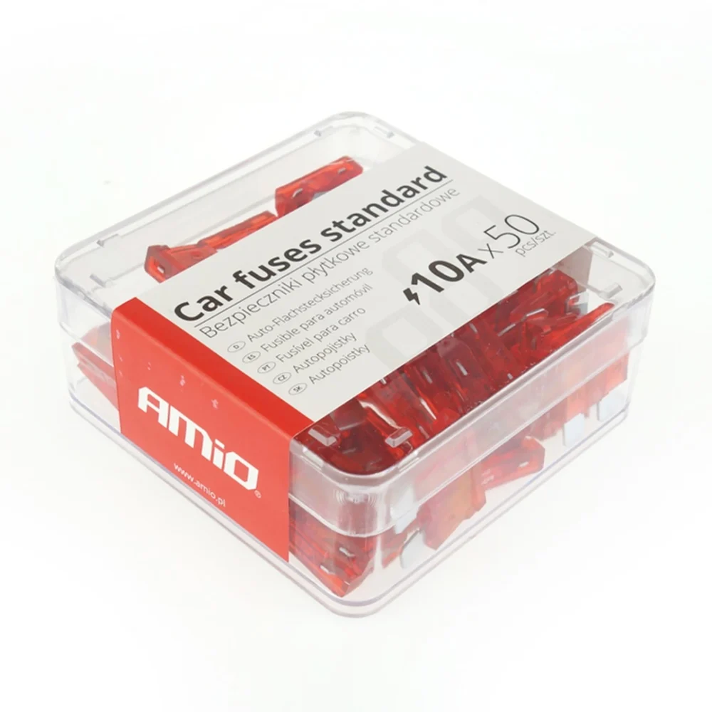 ΑΣΦΑΛΕΙΕΣ STANDARD 10A AMiO - 50 ΤΕΜ. ΚΟΥΤΙ ΑΣΦΑΛΕΙΕΣ STANDARD 10A AMiO - 50 ΤΕΜ. ΚΟΥΤΙ 01334 - Image 1