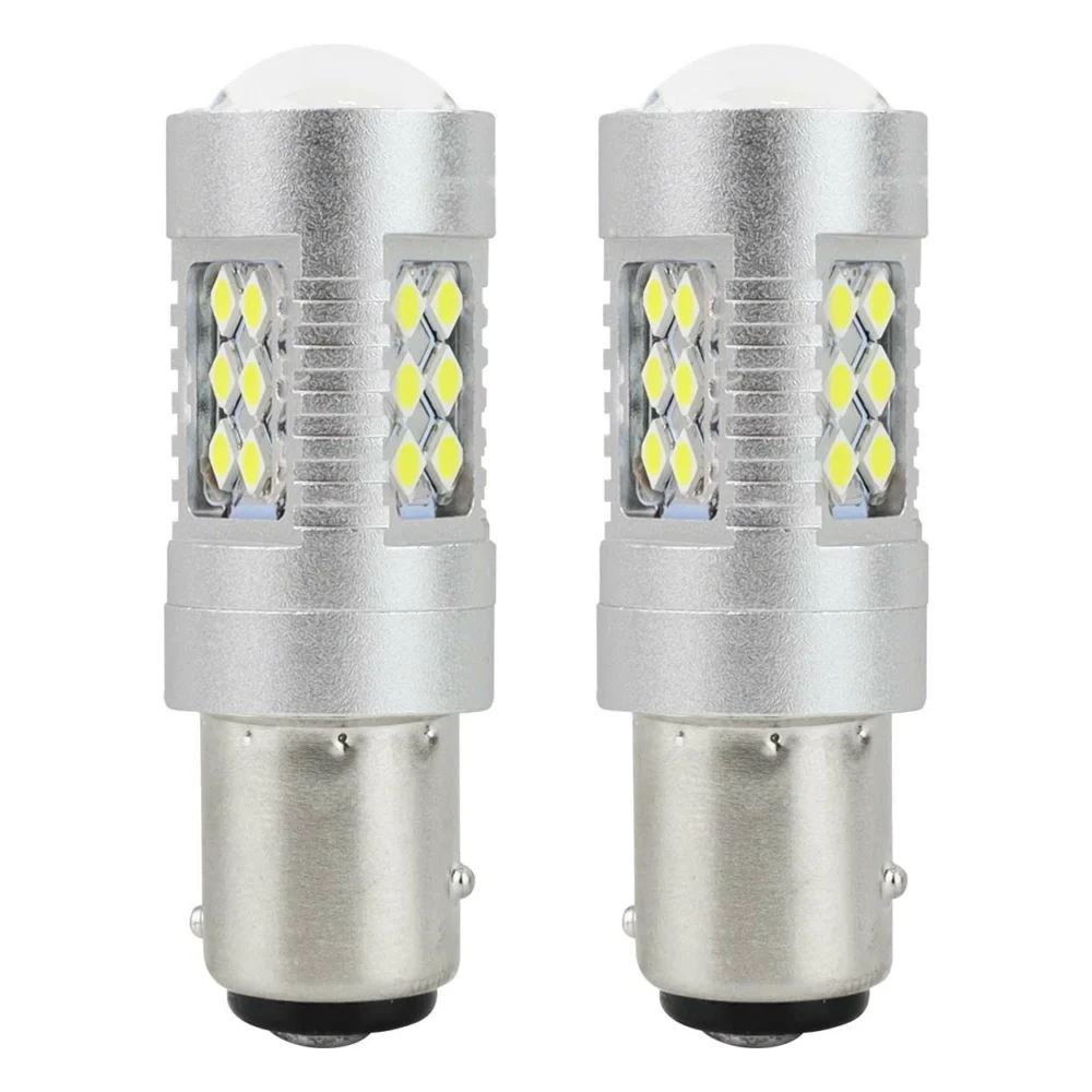 P21/5W BA15d 12/24V 24xSMD 3030 6.000K LED CAN-BUS 15SMD 2835 AMIO -2 ΤΕΜ. P21/5W BA15d 12/24V 24xSMD 3030 6.000K LED CAN-BUS 15SMD 2835 AMIO -2 ΤΕΜ. 01438 - Image 1