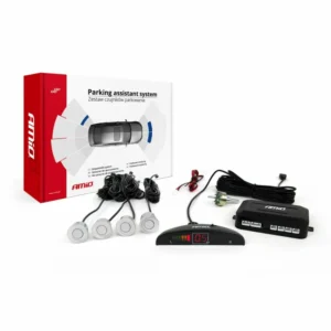 ΣΥΣΤΗΜΑ ΠΑΡΚΑΡΙΣΜΑΤΟΣ 12V 4 ΜΑΤΙΑ ΑΣΗΜΙ Φ22mm ΜΕ ΟΘΟΝΗ LED AMiO - 1 ΤΕΜ. 01564