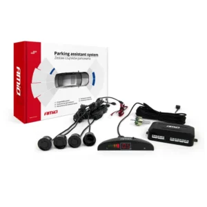 ΣΥΣΤΗΜΑ ΠΑΡΚΑΡΙΣΜΑΤΟΣ 12V ΜΕ 4 ΑΙΣΘΗΤΗΡΕΣ (ΜΑΥΡΟ) 22mm ΚΑΙ ΟΘΟΝΗ AMiO - 1 ΤΕΜ. 01565