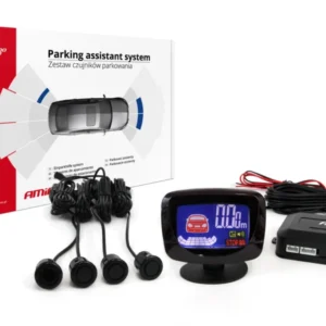 ΣΥΣΤΗΜΑ ΠΑΡΚΑΡΙΣΜΑΤΟΣ 12V ΜΕ 4 ΑΙΣΘΗΤΗΡΕΣ ΤΥΠΟΥ GOLD (ΜΑΥΡΟ) 18mm ΚΑΙ ΟΘΟΝΗ LED-GRAF AMIO - 1 ΤΕΜ. 01578