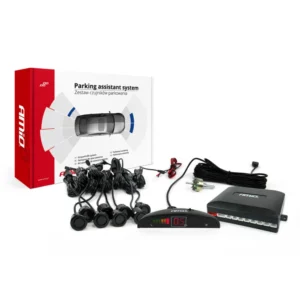 ΣΥΣΤΗΜΑ ΠΑΡΚΑΡΙΣΜΑΤΟΣ 12V ΜΕ 8 ΔΙΑΙΡΟΥΜΕΝΟΥΣ ΑΙΣΘΗΤΗΡΕΣ ΤΥΠΟΥ GOLD  (ΜΑΥΡΟ) 18mm ΚΑΙ ΟΘΟΝΗ AMIO- 1 ΤΕΜ. 01603