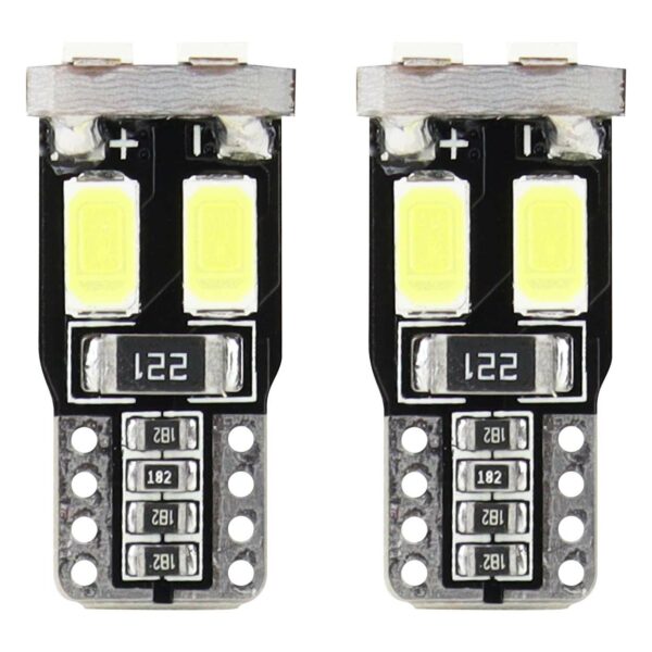 Amio – Λαμπάκια LED T10 W5W 12V 1W 5600K 6xSMD 5730 CANBUS Καρφωτά για Ισχυρό Λευκό Φωτισμό σε Καθημερινή Χρήση – Σετ 2 Τεμ. (01622/AM) 01622