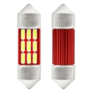 Amio – Λαμπάκια Πλαφονιέρας LED 31mm C5W C10W 12/24V 2W 5600K 12xSMD 4014 CANBUS για Καθαρό Φωτισμό Εσωτερικού – Σετ 2 Τεμ. (01631/AM) 01631