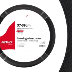 ΚΑΛΥΜΜΑ ΤΙΜΟΝΙΟΥ 37/39CM SWC-20  ΜΑΥΡΟ ΜΕ ΛΕΥΚΗ ΡΑΦΗ 01697