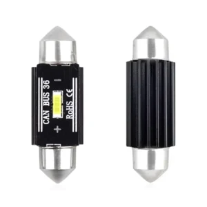 ΛΑΜΠΑΚΙΑ ΠΛΑΦΟΝΙΕΡΑΣ 36mm 12/24V 3,1W 5600K 1LED ULTRA BRIGHT CAN-BUS FESTOON (ΛΕΥΚΟ) AMiO - 2 ΤΕΜ. 02442
