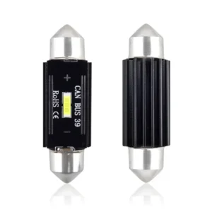 ΛΑΜΠΑΚΙΑ ΠΛΑΦΟΝΙΕΡΑΣ 39mm 12/24V 3,1W 5600K 1LED ULTRA BRIGHT CAN-BUS FESTOON (ΛΕΥΚΟ) AMiO - 2 ΤΕΜ. 02443
