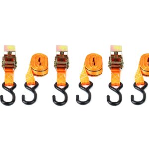 Amio - ΙΜΑΝΤΕΣ ΜΕ ΚΑΣΤΑΝΙΕΣ ΣΕΤ 4ΤΕΜ 25mm 4,5m ΓΙΑ 700KG BELT-03 (02496/AM)