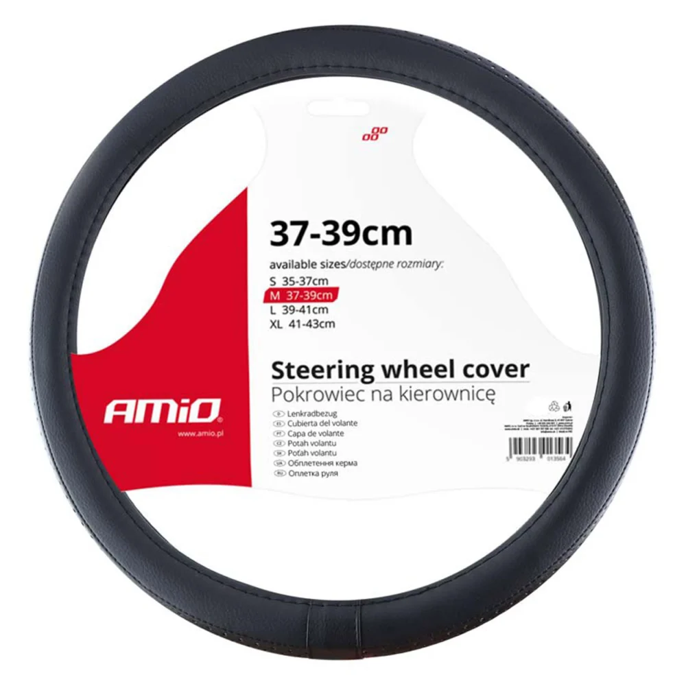 ΚΑΛΥΜΜΑ ΤΙΜΟΝΙΟΥ 37-39CM SWC-27 ΜΑΥΡΟ ΜΕ ΔΙΑΜΑΝΤΑΚΙΑ AMiO - 1 τεμ. ΚΑΛΥΜΜΑ ΤΙΜΟΝΙΟΥ 37-39CM SWC-27 ΜΑΥΡΟ ΜΕ ΔΙΑΜΑΝΤΑΚΙΑ AMiO - 1 τεμ. - Image 1