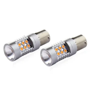 PY21W 12/24V 6.000k 0.54A - 6.48W 800lm LED 24xSMD3030 CAN-BUS ΠΟΡΤΟΚΑΛΙ 18x56mm  AMIO -2 ΤΕΜ. 02580