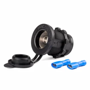 ΠΡΙΖΑ ΑΝΑΠΤΗΡΑ ΜΕ ΚΑΠΑΚΙ 12/24V ΜΑΥΡΗ MOD-01 AMIO 02851