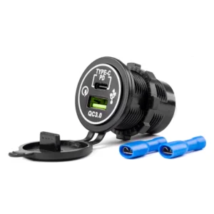 ΠΡΙΖΑ ΦΟΡΤΙΣΤΗΣ USB + TYPE C QUICK CHARGE 12/24V Φ37mmX51mm MOD-08 02858